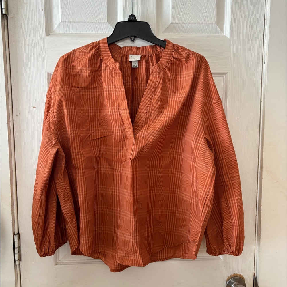 A New Day Orange Blouse Size XXL